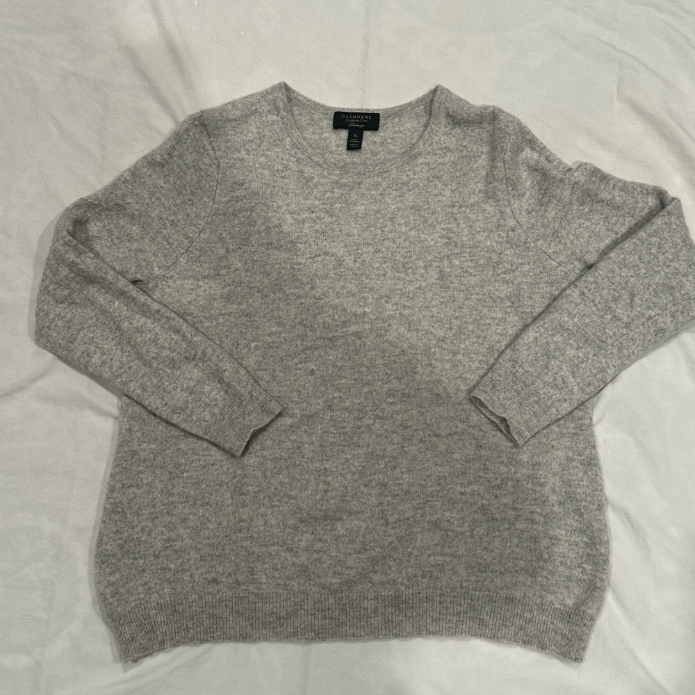 Charter Club Heather Gray Crew Neck Sweater